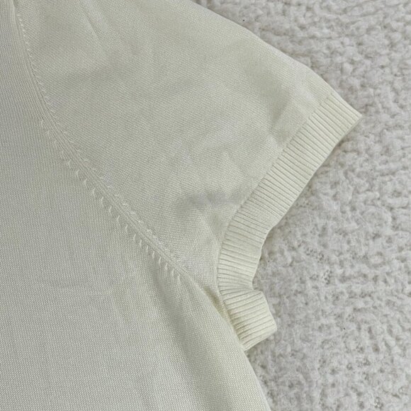Lands' End Outfitters Ivory Short Sleeve Knit Shirt Womens Pullover Size 4X - Picture 6 of 16